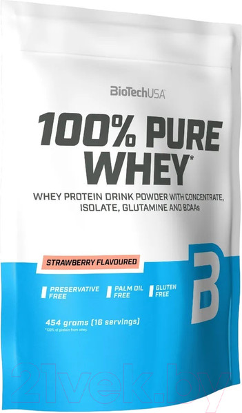 Изображение товара Протеин BioTechUSA 100% Pure Whey (454г, клубника)