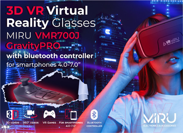 Изображение товара Шлем виртуальной реальности Miru VMR700J Gravity Pro