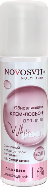 Изображение товара Крем для лица Novosvit Лосьон Обновляющий С молочной и салициловой кислотами (150мл)