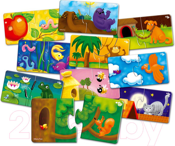 Изображение товара Развивающий игровой набор Baby Toys Кто где живет? / 02512