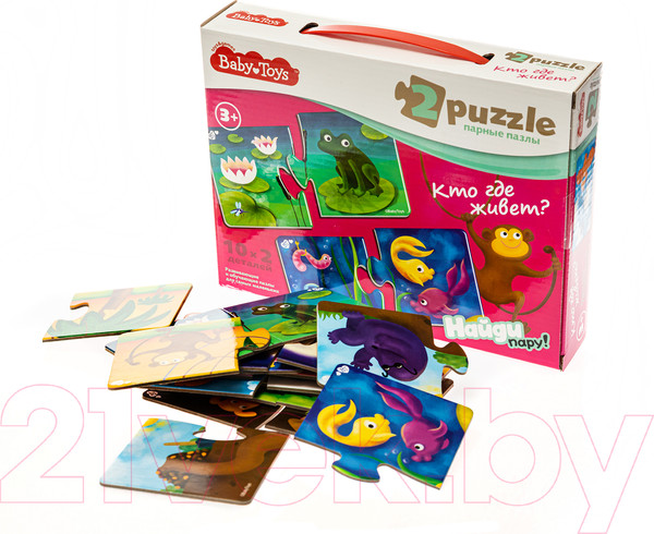Изображение товара Развивающий игровой набор Baby Toys Кто где живет? / 02512