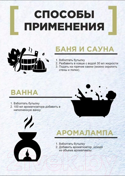 Изображение товара Ароматизатор для бани Бацькина баня Эвкалипт (100мл)