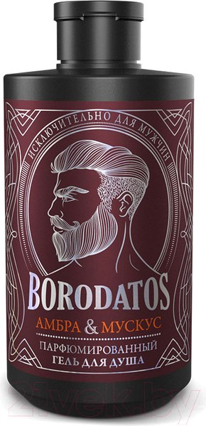 Изображение товара Гель для душа Borodatos Амбра, мускус Парфюмированный (400мл)