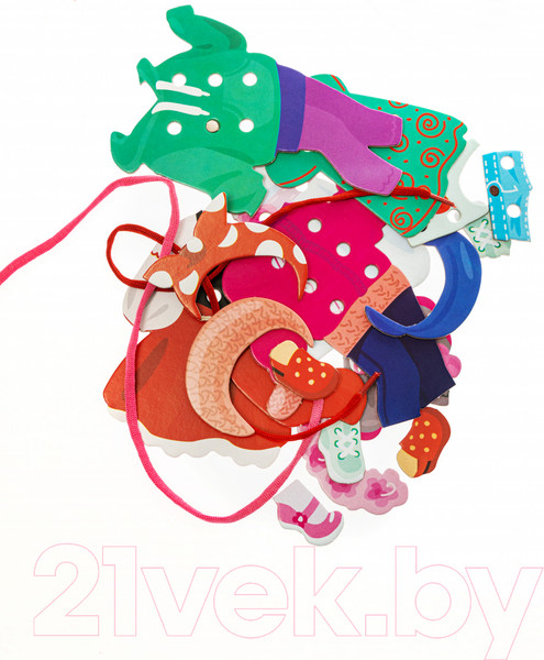 Изображение товара Развивающий игровой набор Baby Toys Шнуровки и липучки. Наряди Милу / 02925