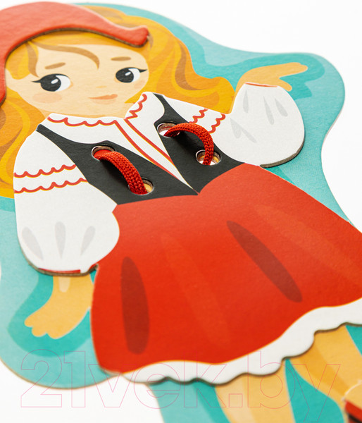 Изображение товара Развивающий игровой набор Baby Toys Шнуровки и липучки. Наряди Милу / 02925