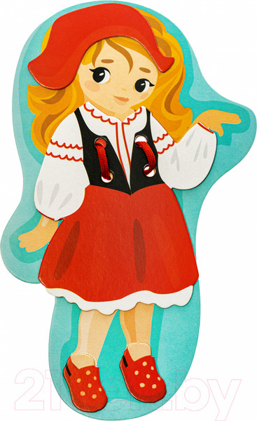 Изображение товара Развивающий игровой набор Baby Toys Шнуровки и липучки. Наряди Милу / 02925