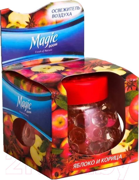 Изображение товара Освежитель воздуха Magic Boom Яблоко с корицей гелевый (100г)