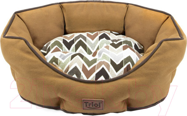 Изображение товара Лежанка для животных Triol Осенняя классика / 31931113 (M, коричневый)