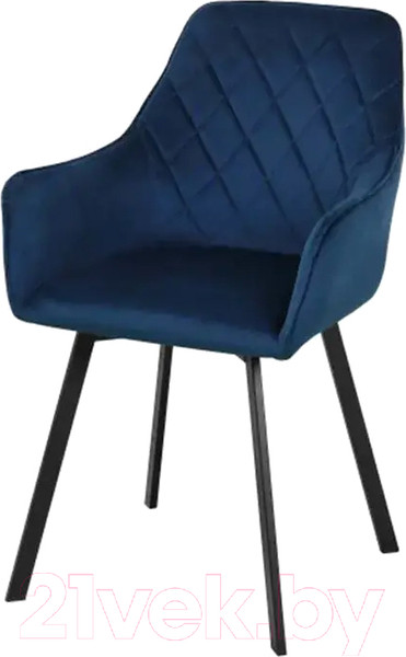 Изображение товара Стул СоюзРегионПоставка Бостон СРП-156 (муар черный/велюр Velluto 25 синий)