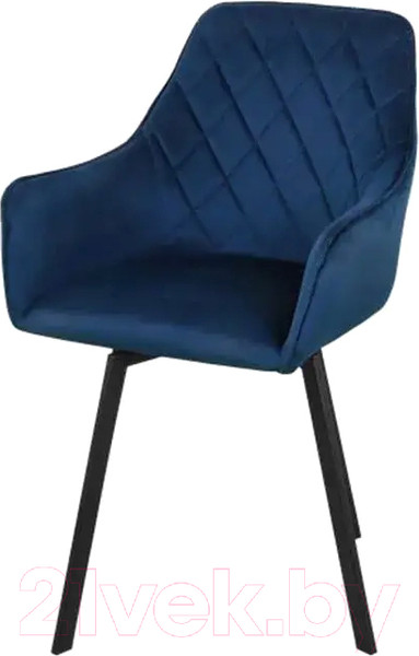 Изображение товара Стул СоюзРегионПоставка Бостон СРП-156 (муар черный/велюр Velluto 25 синий)