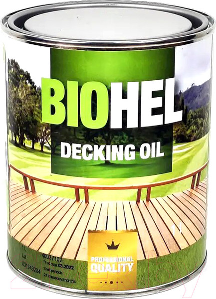 Изображение товара Масло для древесины HELIOS BIOHEL террасное / A00021210 (1л)