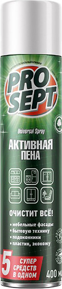 Изображение товара Универсальное чистящее средство Prosept Universal Spray Активная пена (400мл)