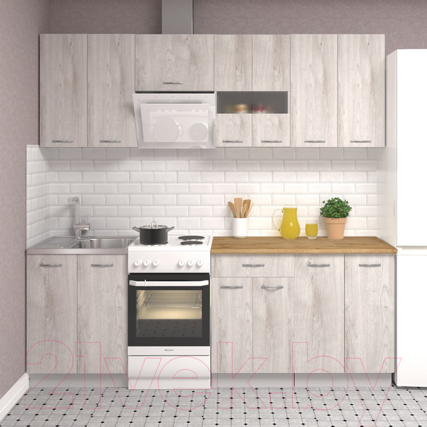 Изображение товара Кухонный гарнитур Mio Tesoro Экстра-лайт 2.2 (дуб монтерей/дуб бунратти)