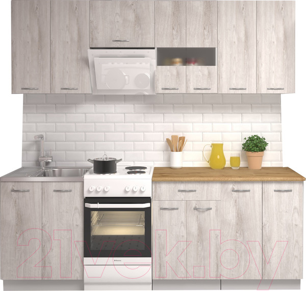 Изображение товара Кухонный гарнитур Mio Tesoro Экстра-лайт 2.2 (дуб монтерей/дуб бунратти)