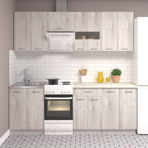 Изображение товара Кухонный гарнитур Mio Tesoro Экстра-лайт 2.2 (дуб монтерей/королевский опал)