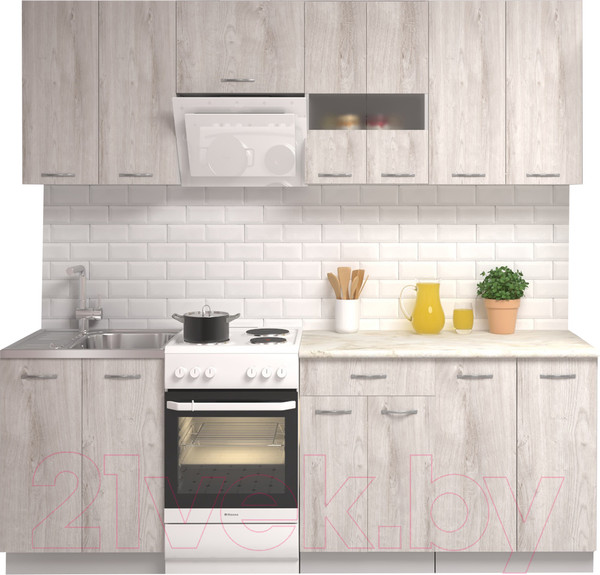 Изображение товара Кухонный гарнитур Mio Tesoro Экстра-лайт 2.2 (дуб монтерей/королевский опал)