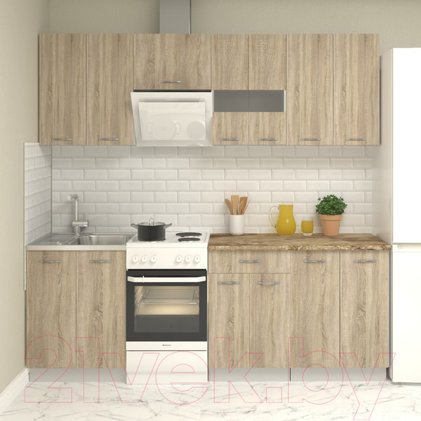 Изображение товара Кухонный гарнитур Mio Tesoro Экстра-лайт 2.2 (дуб сонома/мадрид)