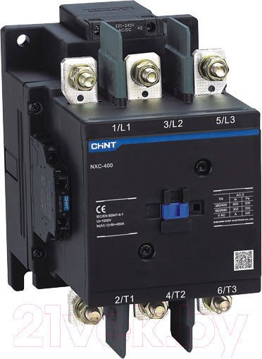 Изображение товара Контактор Chint NXC-400 220-240AC/DC 2НО+2НЗ 50Гц / 836548