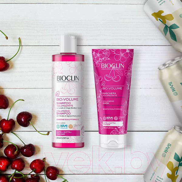 Изображение товара Маска для волос Bioclin Bio-Volume Вишня Для придания объема тонким волосам (200мл)