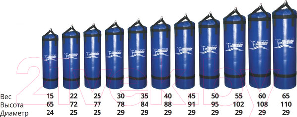 Изображение товара Боксерский мешок Absolute Champion Стандарт (22кг, черный)