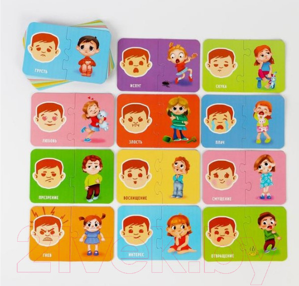 Изображение товара Развивающая игра Лас Играс Smart-пазлы. Эмоции / 4851098