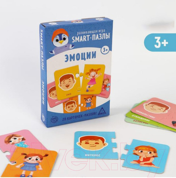 Изображение товара Развивающая игра Лас Играс Smart-пазлы. Эмоции / 4851098