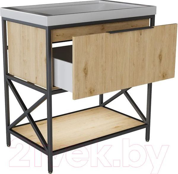 Изображение товара Тумба под умывальник Mixline Бруклин 80 543586 (дуб бунратти)