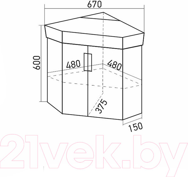 Изображение товара Тумба под умывальник Mixline Кварц 67 540983