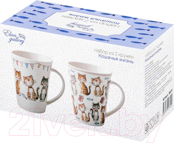 Изображение товара Набор кружек Elan Gallery Кошачья жизнь / 880111