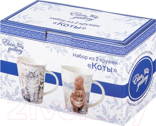 Изображение товара Набор кружек Elan Gallery Коты / 880144