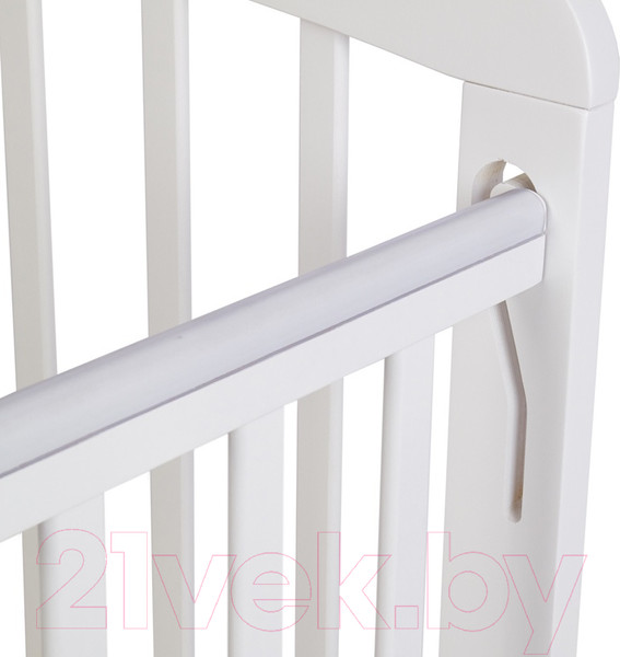 Изображение товара Детская кроватка Polini Kids Simple 304 с маятником / 0003136-04 (белый)