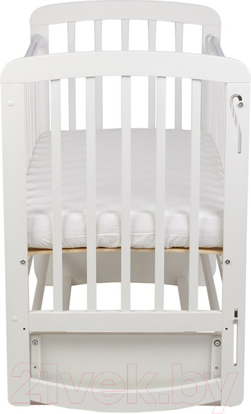 Изображение товара Детская кроватка Polini Kids Simple 304 с маятником / 0003136-04 (белый)