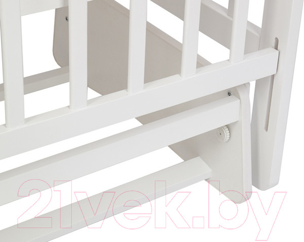 Изображение товара Детская кроватка Polini Kids Simple 304 с маятником / 0003136-04 (белый)