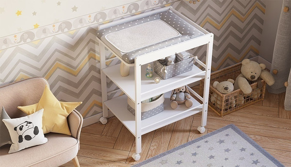 Изображение товара Столик пеленальный Polini Kids Simple 1090 / 0003130-04 (белый)