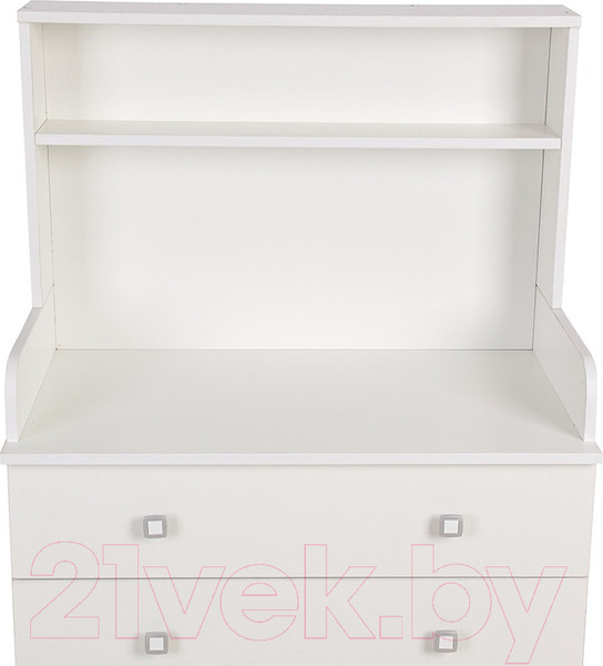 Изображение товара Комод пеленальный Polini Kids Simple 2580 со стеллажом / 0002541.9 (белый)