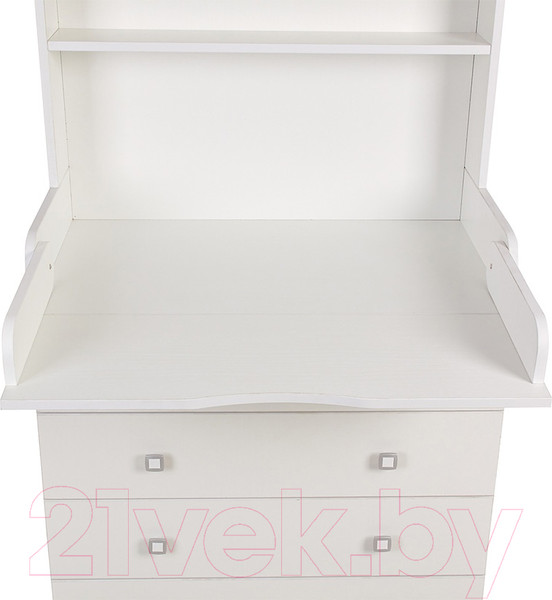 Изображение товара Комод пеленальный Polini Kids Simple 2580 со стеллажом / 0002541.9 (белый)