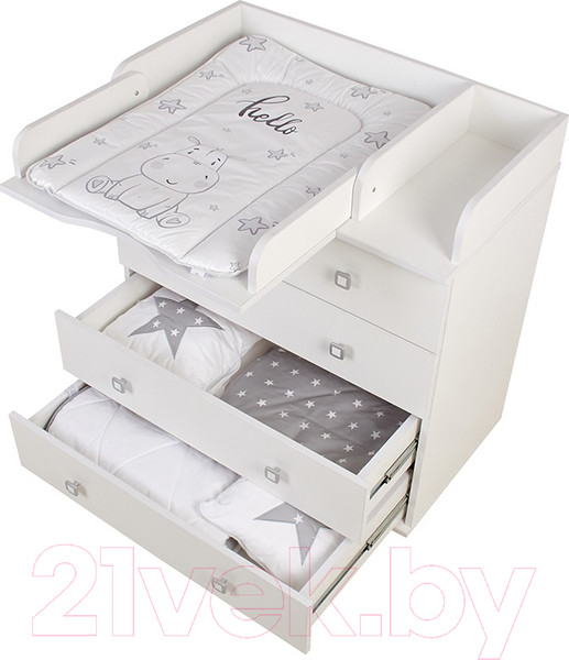 Изображение товара Комод пеленальный Polini Kids Simple 2583 / 0002547.9 (белый)