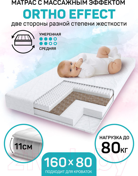 Изображение товара Детский матрас Amarobaby Ortho Effect / AMARO-331680-OE