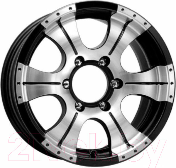 Изображение товара Литой диск K&K Байконур 16x8" 6x139.7мм DIA 108.5мм ET 20мм Алмаз черный
