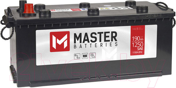 Изображение товара Автомобильный аккумулятор Master Batteries Batteries L+ (190 А/ч)