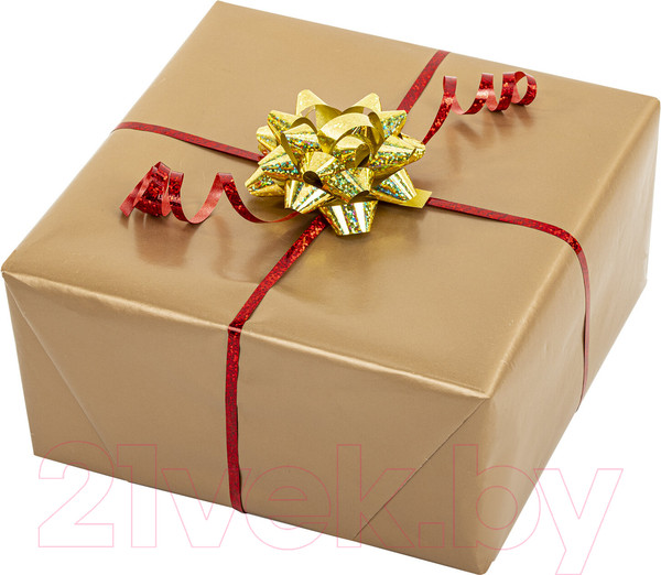 Изображение товара Набор элементов для декорирования Золотая сказка 4 банта, 2 ленты / 591849 (красный/золото)