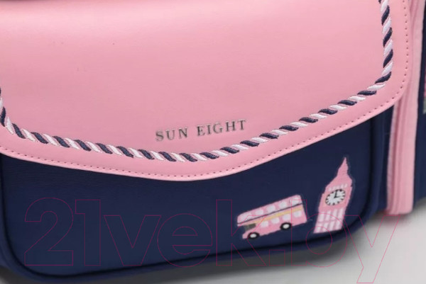 Изображение товара Школьный рюкзак Sun Eight SE-2874 (темно-синий/розовый)