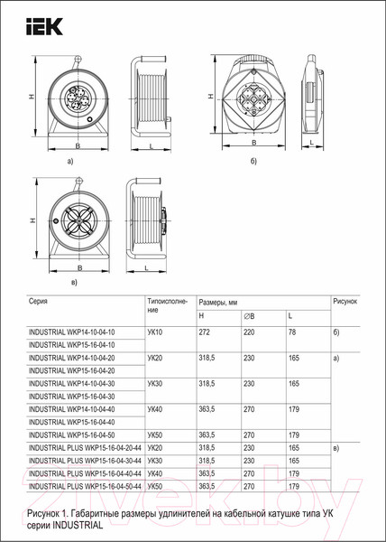Изображение товара Удлинитель на катушке IEK WKP14-10-04-10