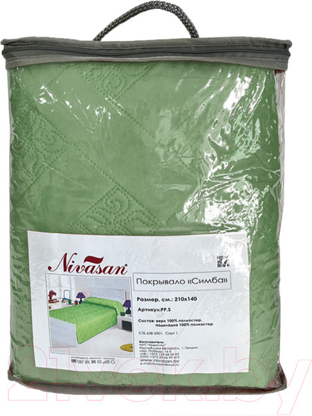 Изображение товара Покрывало Nivasan Симба (210x140, бутылочный)