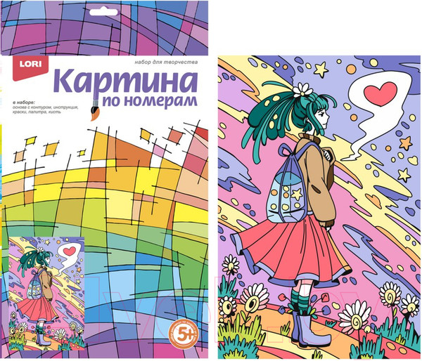 Изображение товара Картина по номерам Lori Мысли о любви / Ркн-111