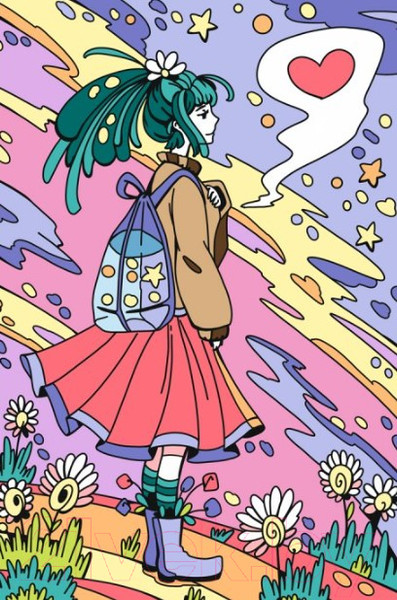 Изображение товара Картина по номерам Lori Мысли о любви / Ркн-111