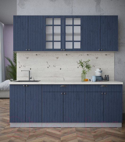 Изображение товара Кухонный гарнитур Интерлиния Берес 2.1А (дуб королевский/бискайская сосна)