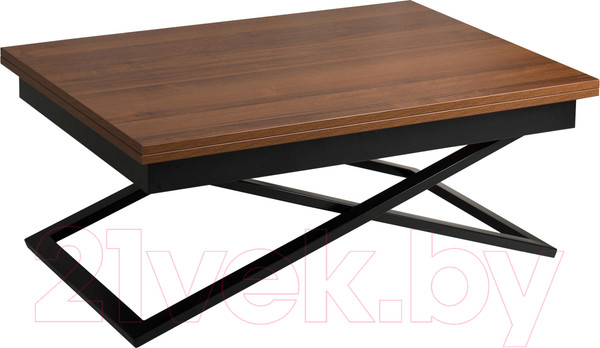 Изображение товара Стол-трансформер Levmar Compact D44/S53 (миланский орех/черные опоры)