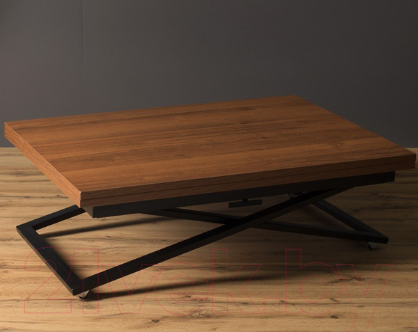 Изображение товара Стол-трансформер Levmar Compact D44/S53 (миланский орех/черные опоры)