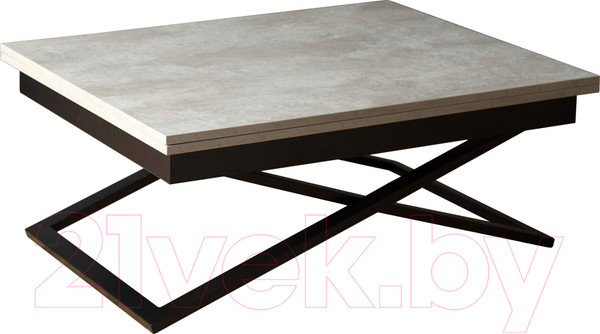 Изображение товара Стол-трансформер Levmar Compact D51/S53 (бетон/черные опоры)